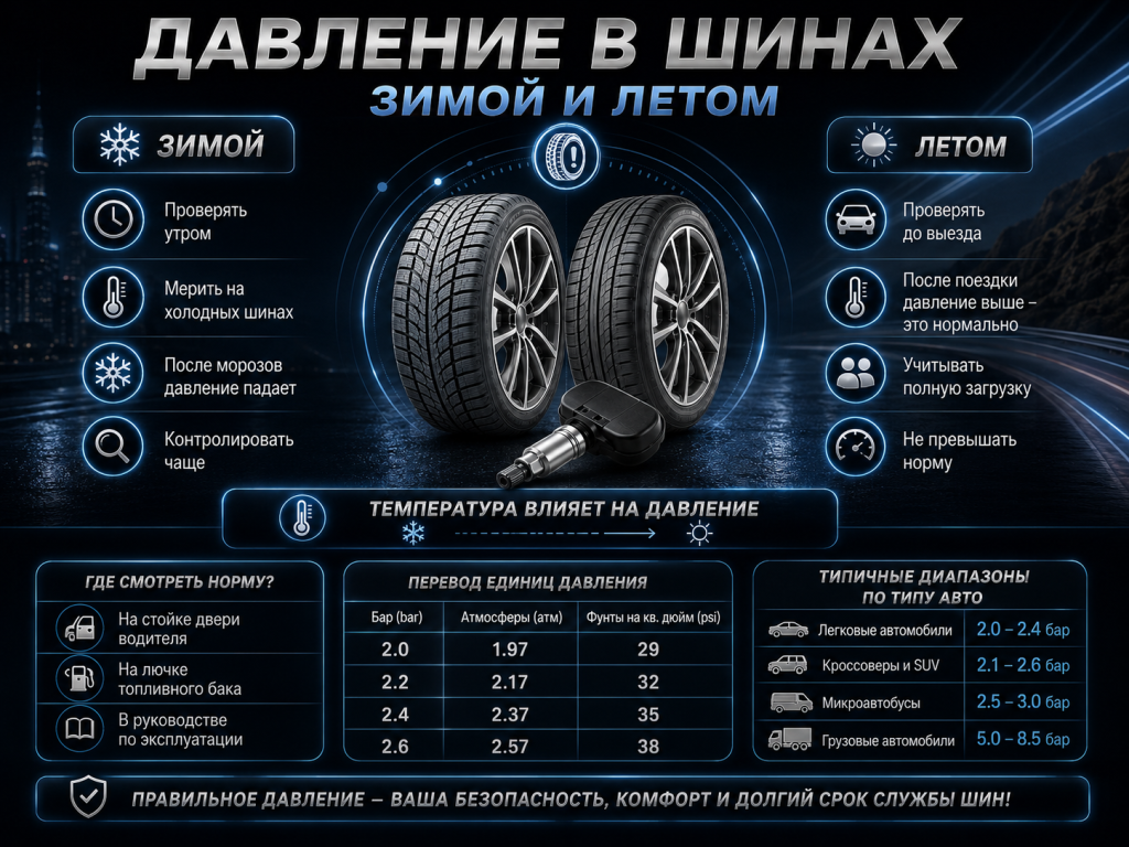 Как измерить давление в шинах