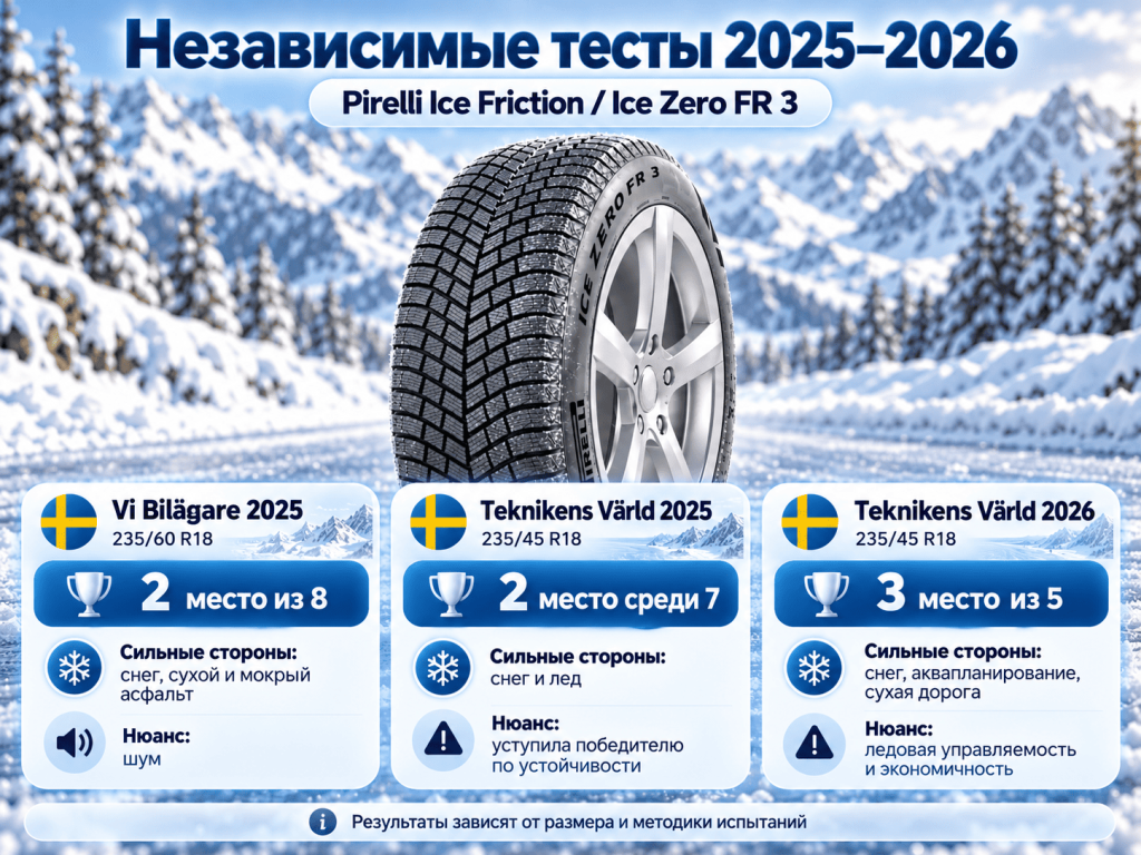 Тесты Pirelli Ice Zero FR 3