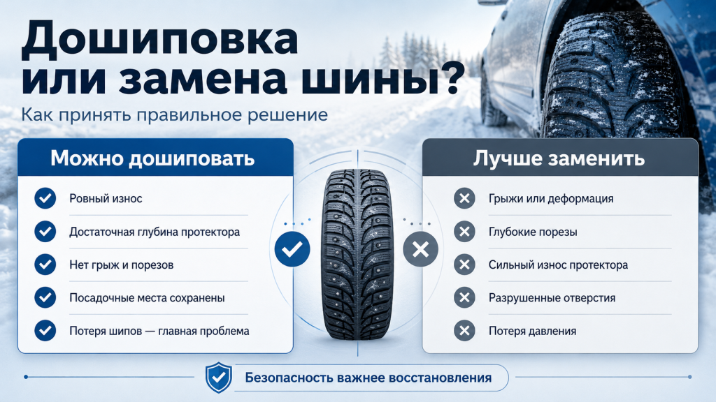 Дошиповка или новые зимние шины