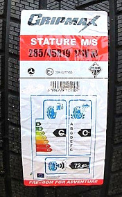 Gripmax Stature M/S 255/50R19 107V